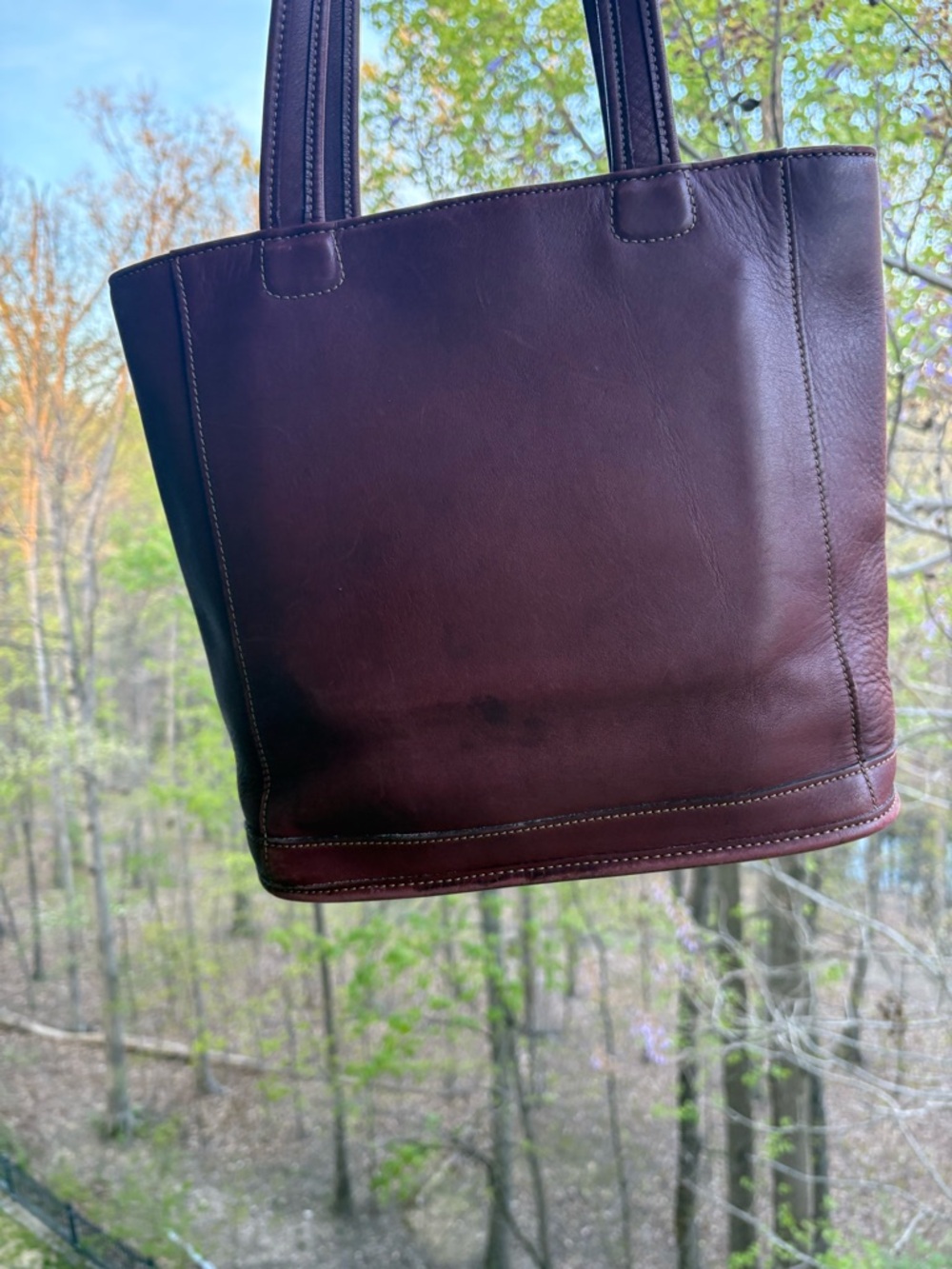 Vintage Coach Bleecker Bucket Tote | USA 1995 | Burgundy | 9303 | Hangtag | GUC - Picture 16 of 16